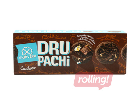 Brownie-küpsised Skrīveru Saldumi Drupachi, tumeda ja valge šokolaadi tükkidega, 126g