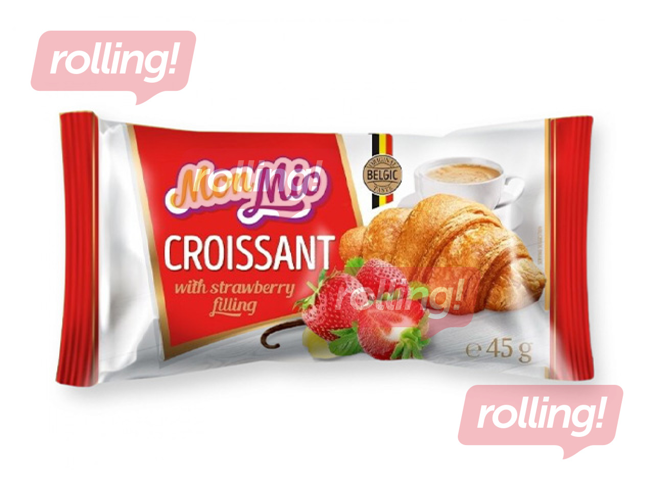 Croissant Mon Mio with strawberry filling, 45g