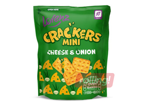 Biscuits Lorenz Mini, cheese and onion flavoured crackers, 100g