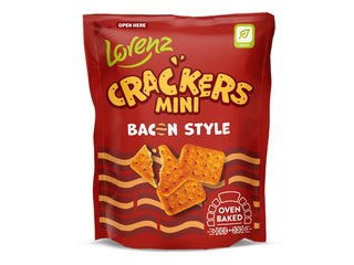 Biscuits Lorenz Mini, bacon flavoured crackers, 100g
