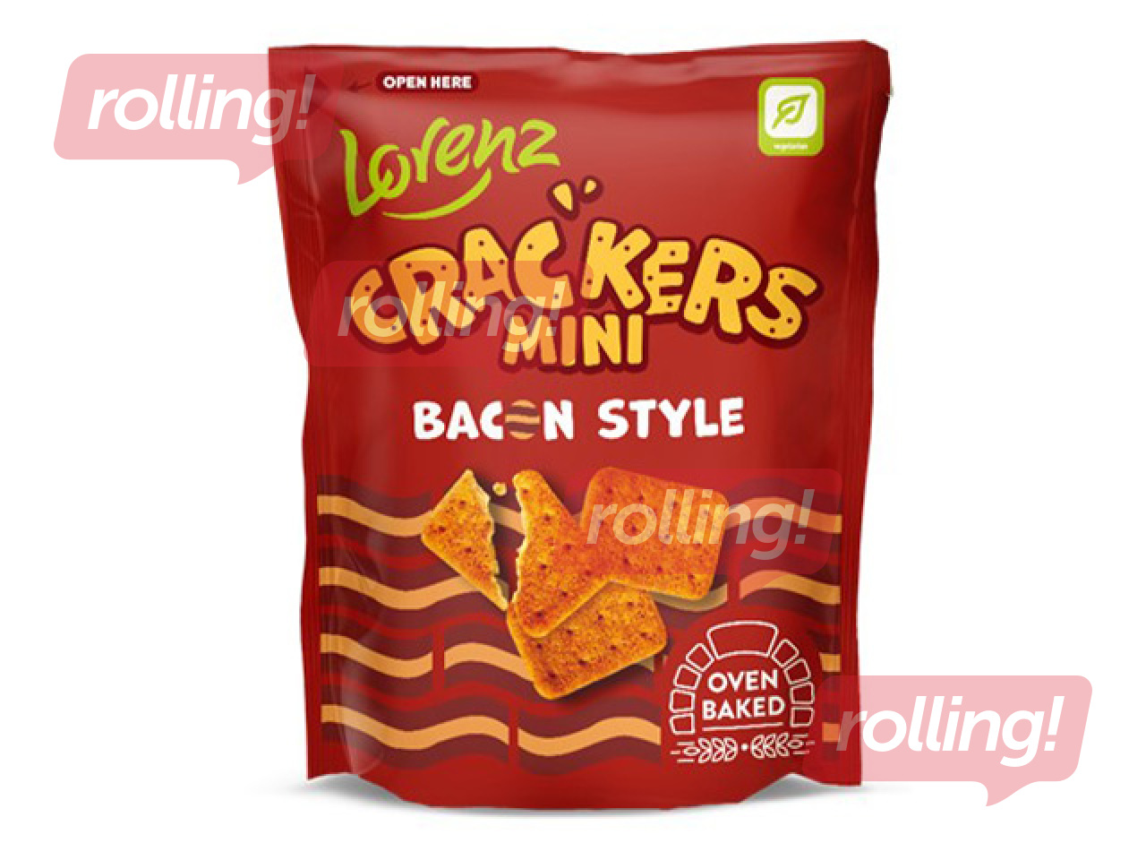 Cepumi Lorenz Mini, krekeri ar bekona garšu, 100g