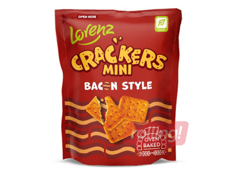 Küpsised Lorenz Mini, peekonimaitselised kreekerid, 100g