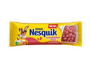 Злаковый батончик Nestlé Nesquik клубничный, 23.5г