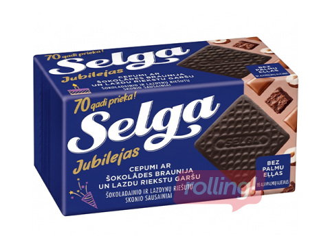 Cepumi Selga, šokolādes braunija un lazdu riekstu, 180g