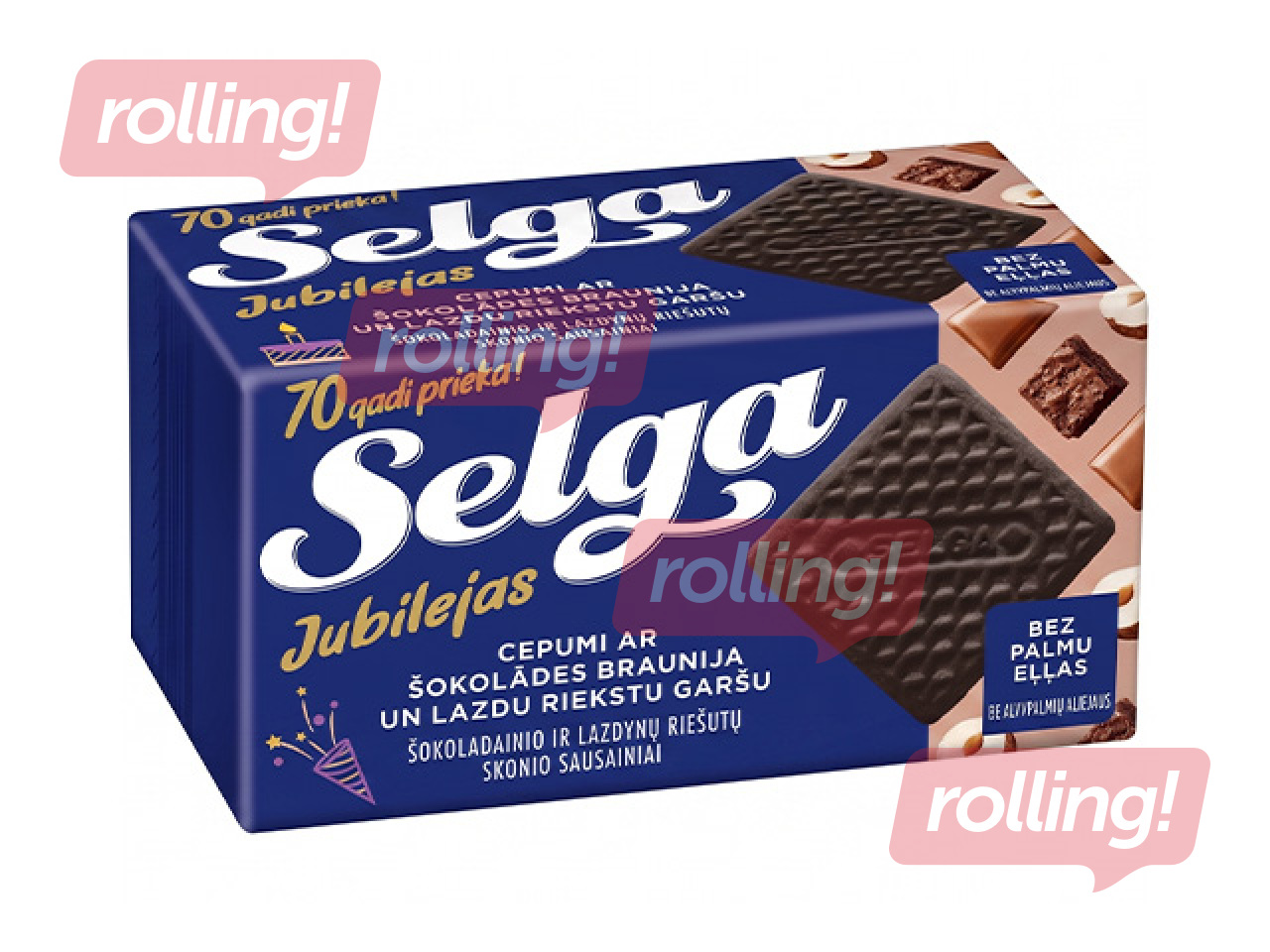 Cepumi Selga, šokolādes braunija un lazdu riekstu, 180g