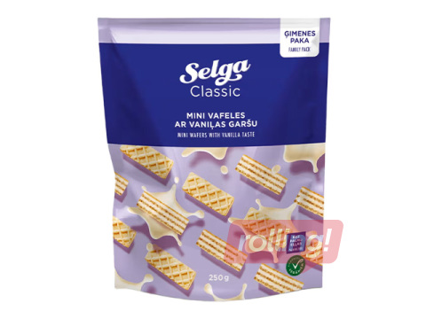Mini vafeles Selga, vaniļas, 250g