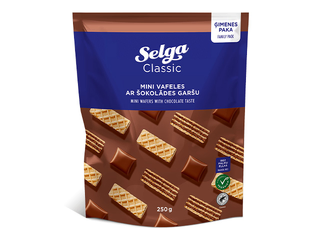 Mini vafeles Selga, šokolādes, 250g