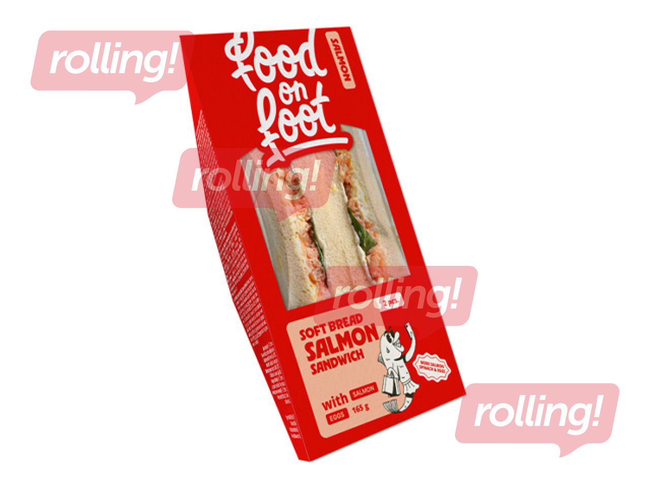 Sandwich Mantinga Food on Foot, with salmon and egg, 165g