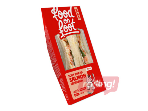 Sendvičs Mantinga Food on Foot, ar lasi un olu, 165g