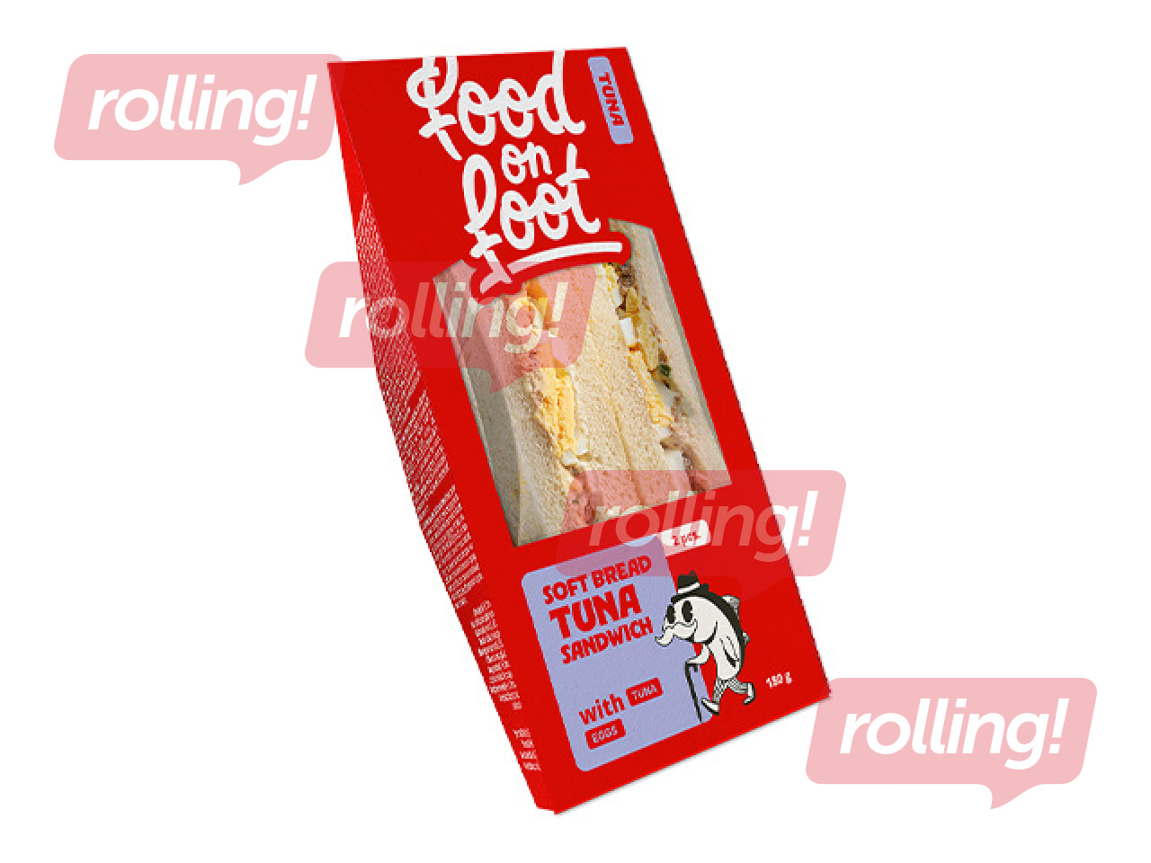 Sendvičs Mantinga Food on Foot, Soft Bread, ar tunci un olu, 180g
