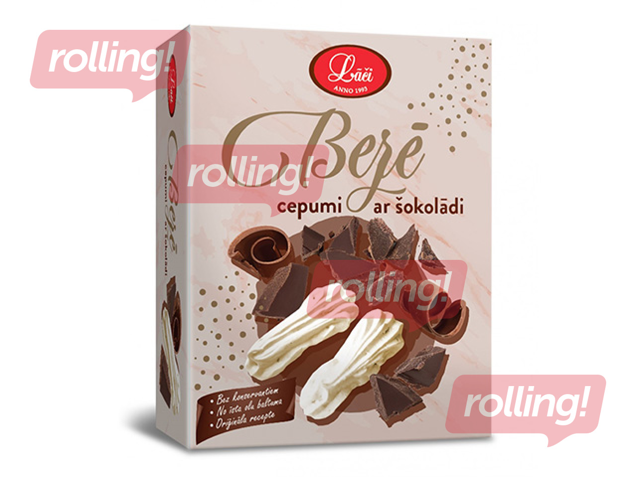 Cepumi Lāči, bezē, ar šokolādi, 60g