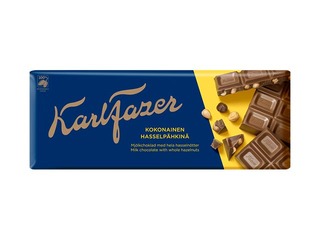 Šokolāde Karl Fazer, piena, ar lazdu riekstiem, 200g