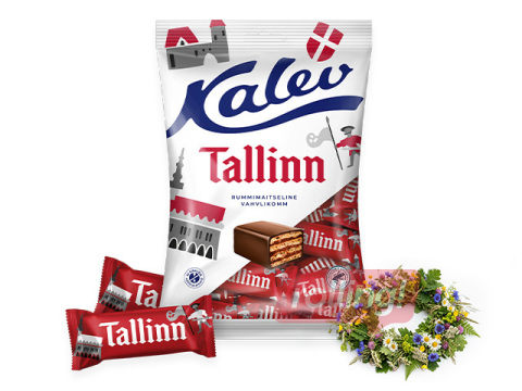 Vafeļu konfektes Kalev, Tallinn ar ruma garšu, 150g +Līgo dāvana!