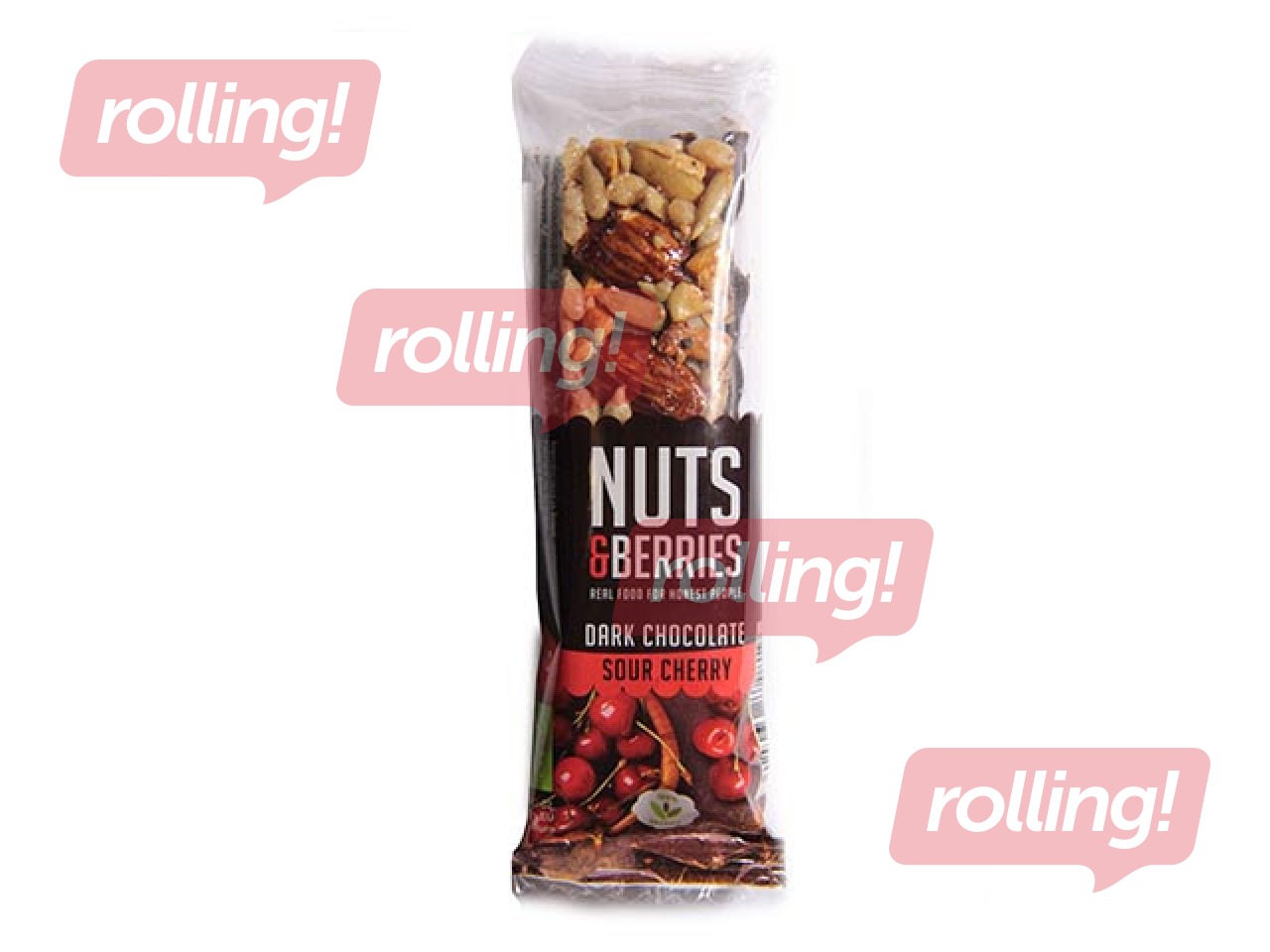 Батончик с темным шоколадом и вишней Nuts & Berries БИО 40г