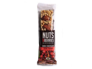 Batoniņš Nuts & Berries ar tumšo šokolādi un riekstiem, 40 g