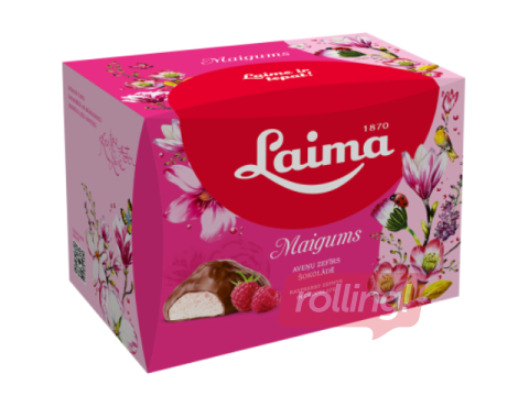 Aveņu zefīrs šokolādē Maigums dāvanu iepakojumā, Laima, 185g