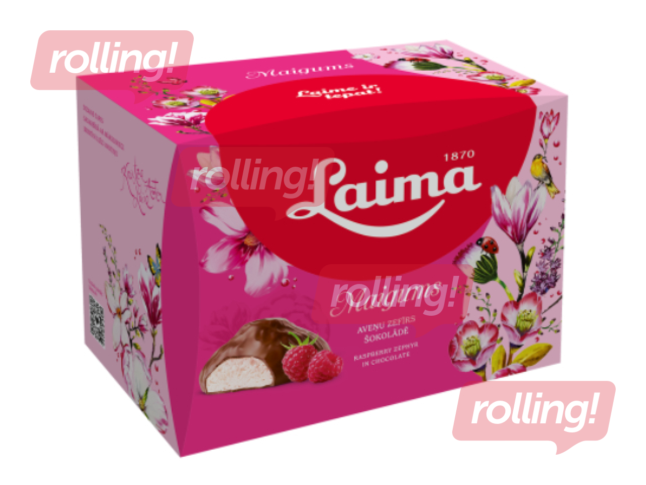 Aveņu zefīrs šokolādē Maigums dāvanu iepakojumā, Laima, 185g