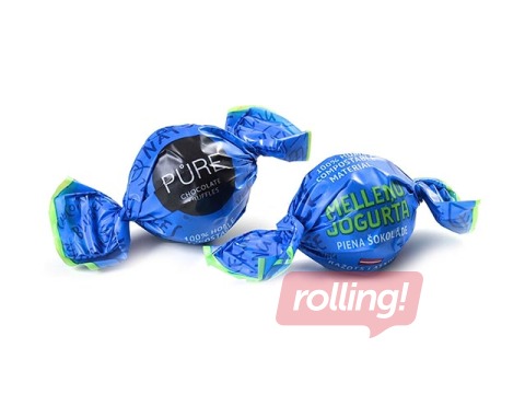 Piena šokolādes trifeles Pure Chocolate ar melleņu jogurta pildījumu, 1kg