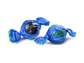 Pure Chocolate Truffle milk chocolate with blueberry yogurt filling, 75 pcs