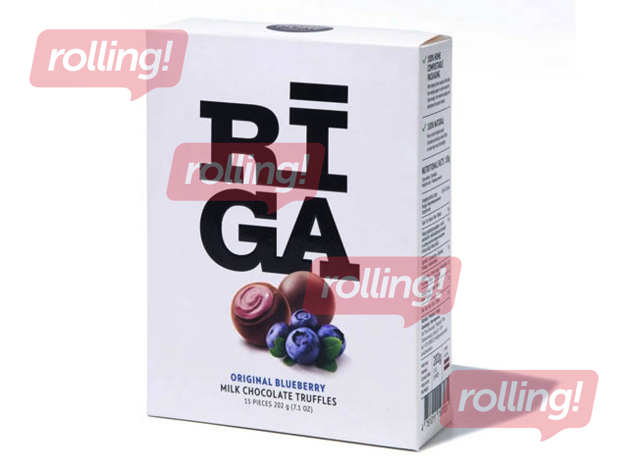 Milk chocolate truffles Pure Chocolate with blueberry yogurt cream filling, 202g