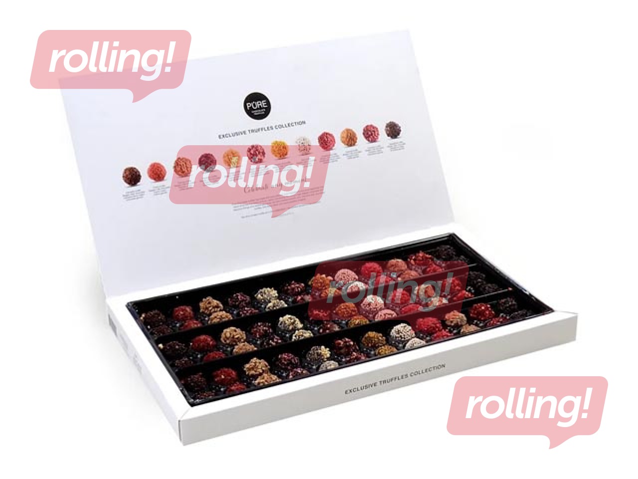 Šokolādes trifeļu kolekcija Pure Chocolate Latvju Raksti 20, 160g