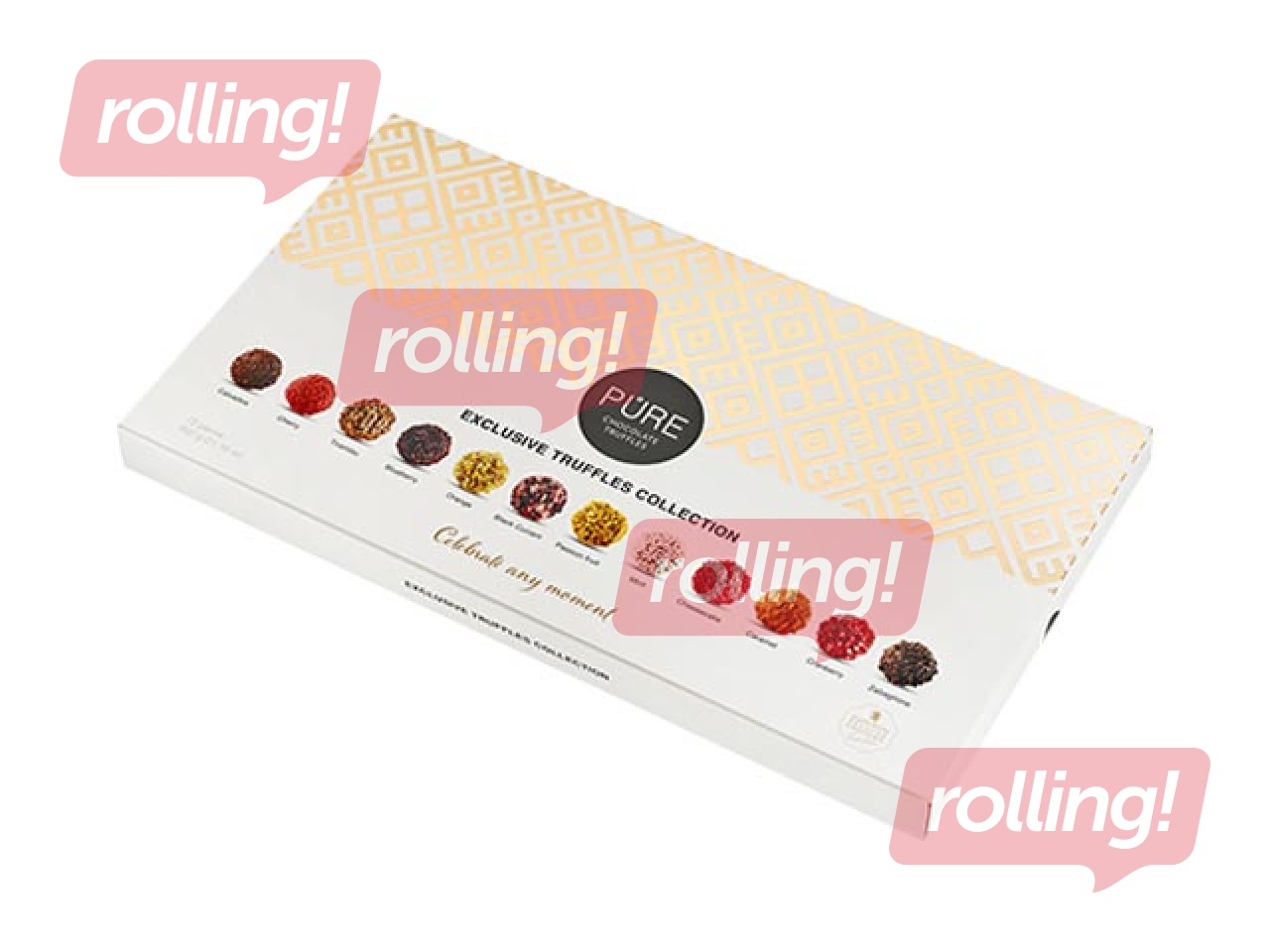 Šokolādes trifeļu kolekcija Pure Chocolate Latvju Raksti 72, 600g