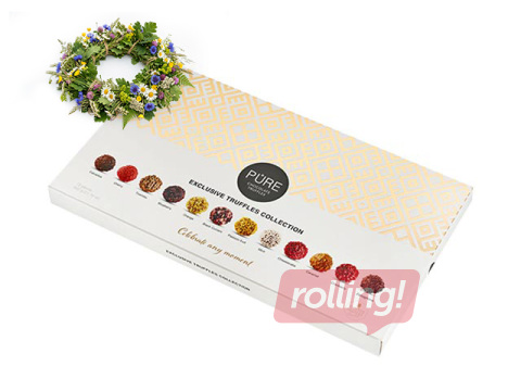 Šokolādes trifeļu kolekcija Pure Chocolate Latvju Raksti 72, 600g +Līgo dāvana!