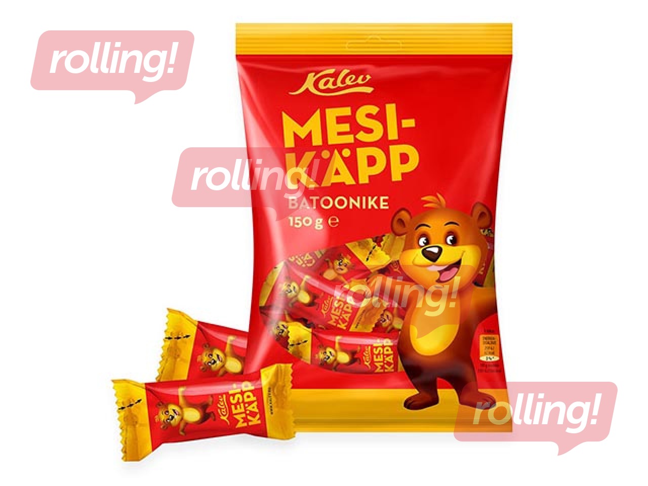 Konfektes Kalev, Mesikäpp, kakao batoniņi ar vafelēm, 150g