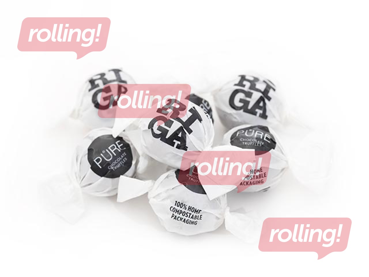 Milk chocolate truffles Pure Chocolate with blueberry yogurt cream filling Riga, 1 kg