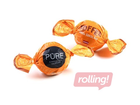 Piena šokolādes trifeles Pure Chocolate ar īrisu krēma pildījumu, 1kg