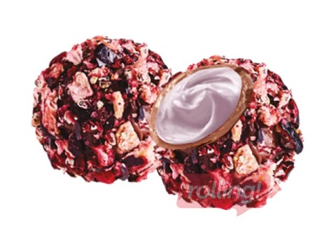 Piena šokolādes trifeles Pure Chocolate ar upeņu krēma pildījumu un upeņu dekoru, 600g