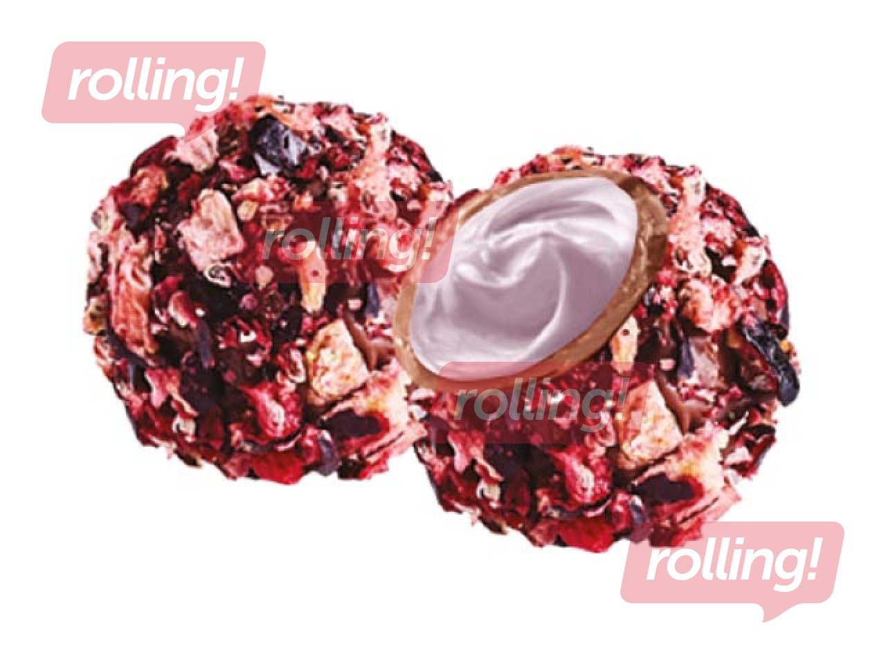 Piena šokolādes trifeles Pure Chocolate ar upeņu krēma pildījumu un upeņu dekoru, 600g