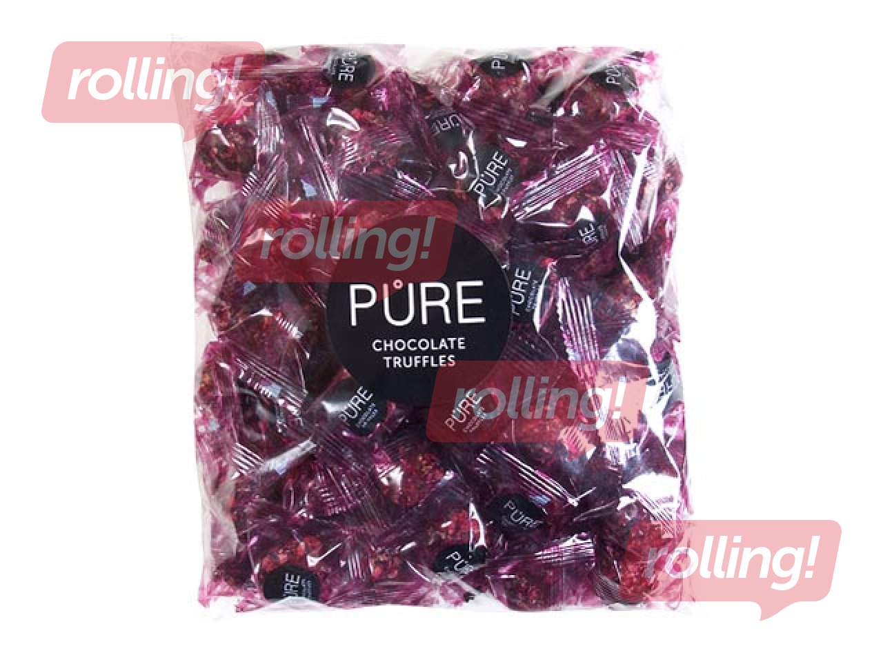 Трюфели из молочн.шок. Pure Chocolate с кремовой начинкой из черной смородины и декором, 600 г