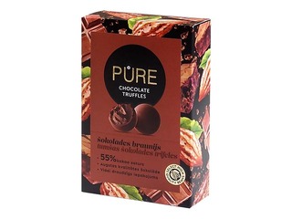 Dark chocolate truffles Pure Chocolate with chocolate brownie cream filling, 148 g
