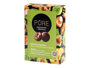 Milk chocolate truffles Pure Chocolate with nut cookie cream filling, 148 g