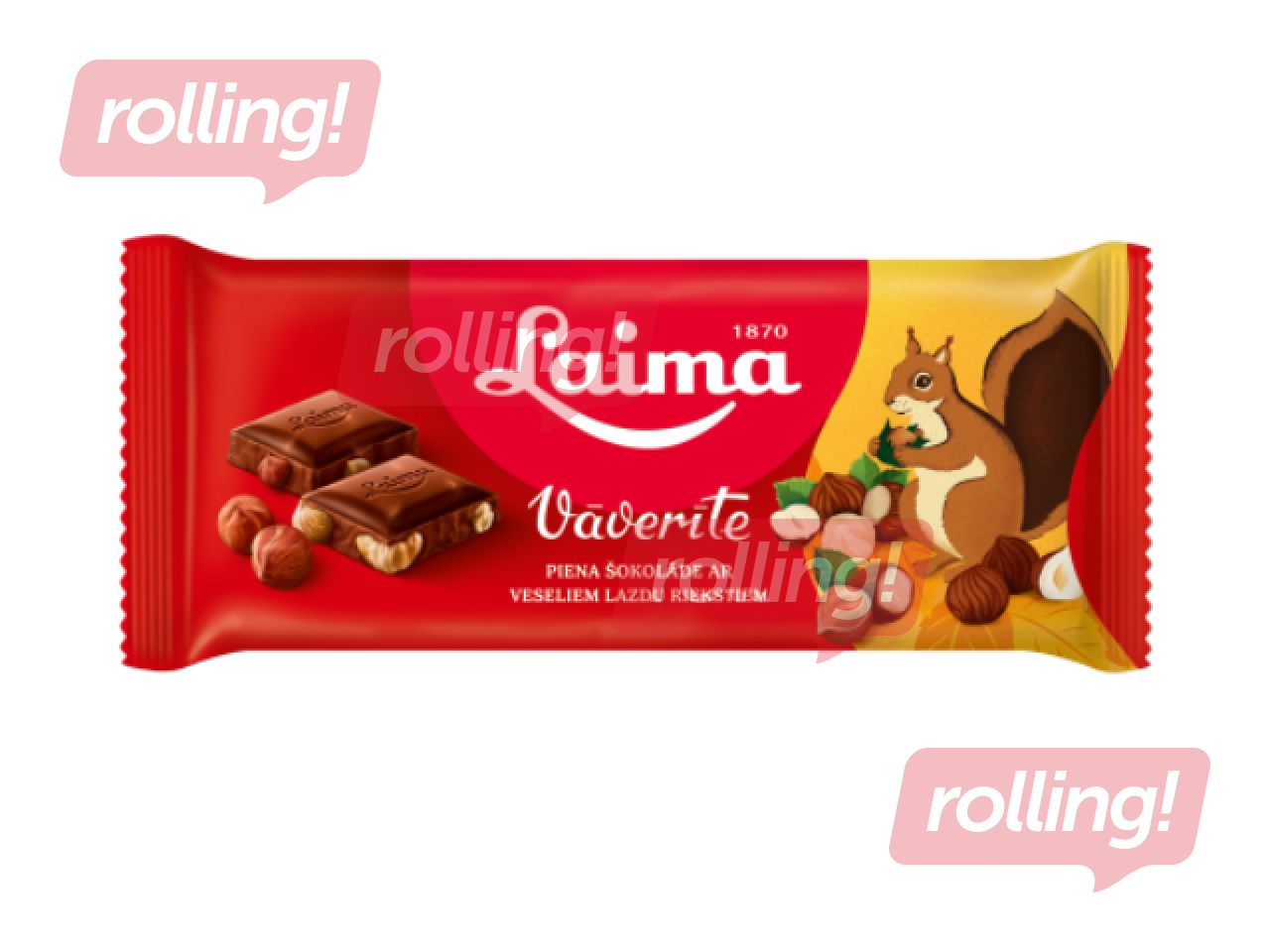 Šokolāde Laima Vāverīte, piena, 90g