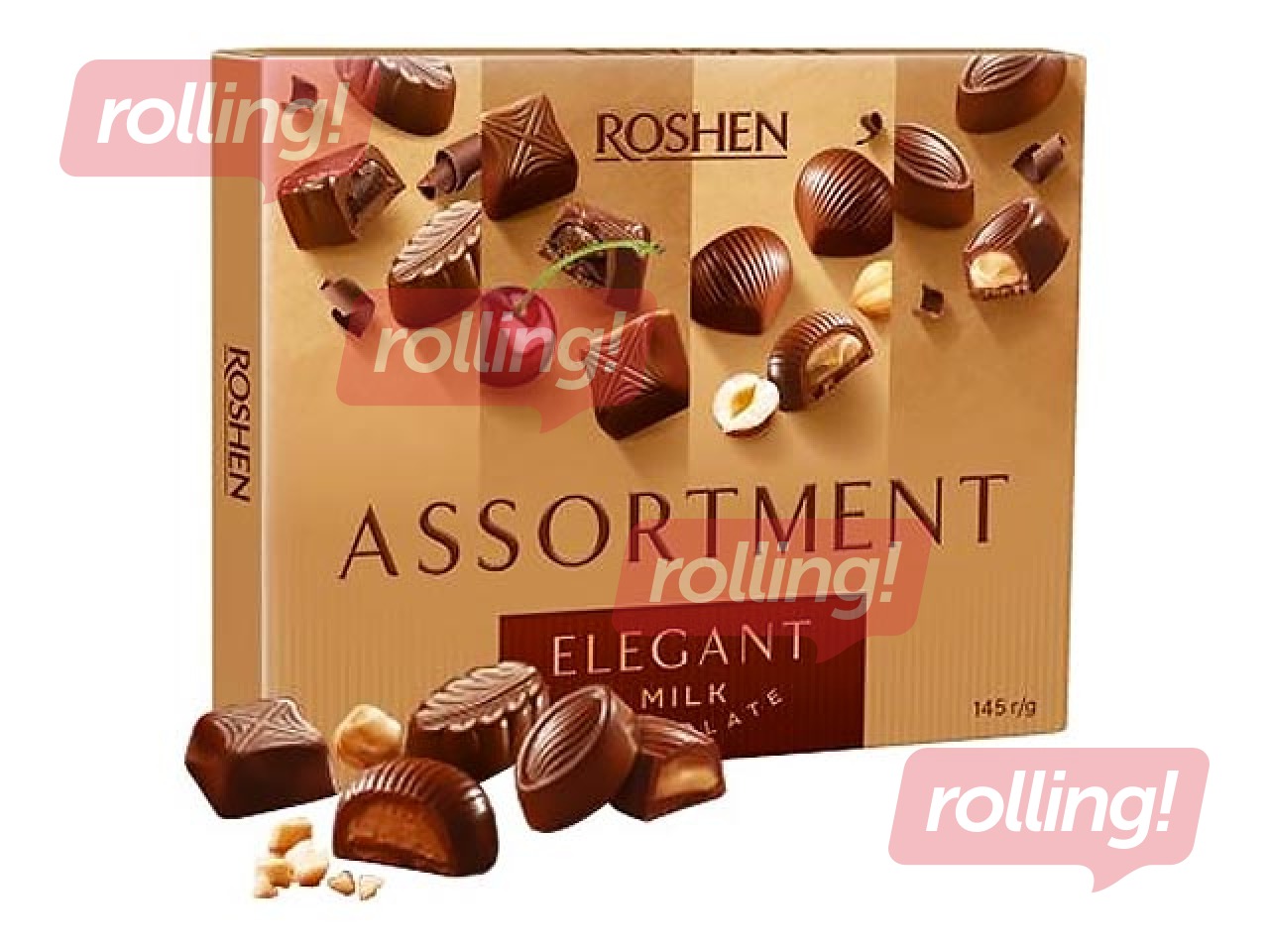 Piena šokolādes konfektes Assortment Elegant, Roshen, 145g