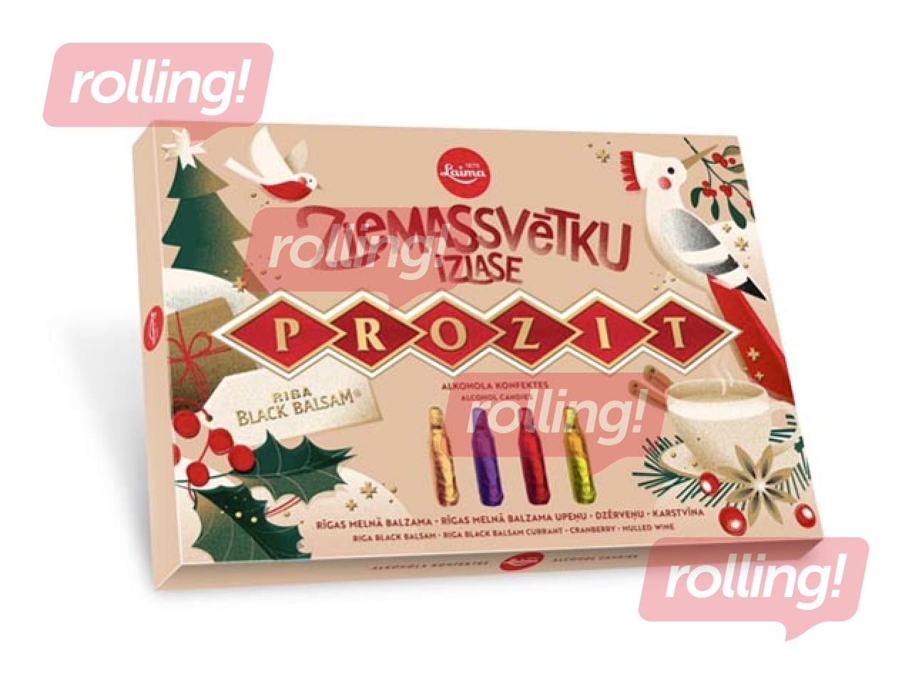 Конфеты ликерные Prozit Рождественский набор, Laima, 150г