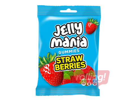 Želejkonfektes Jelly Mania, Strawberries, 100g