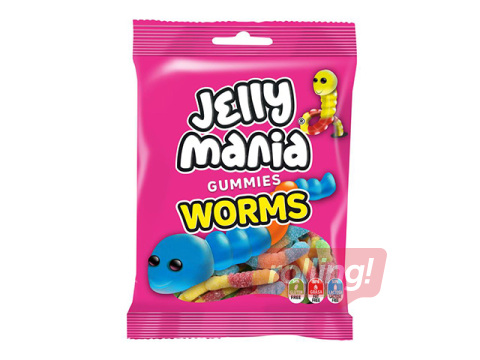 Želejkonfektes Jelly Mania, Worms, 100g