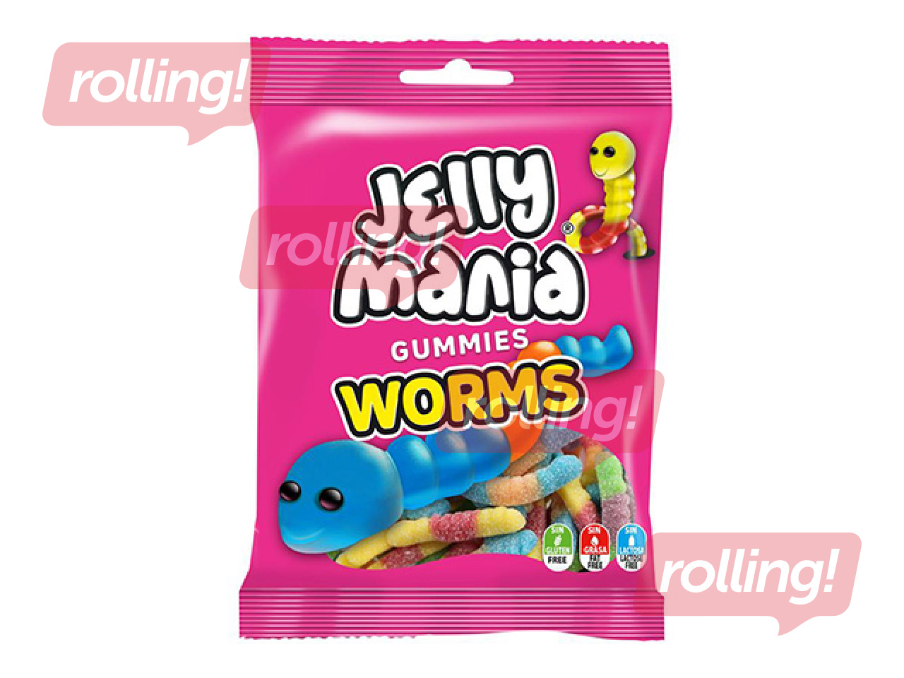 Želejkonfektes Jelly Mania, Worms, 100g