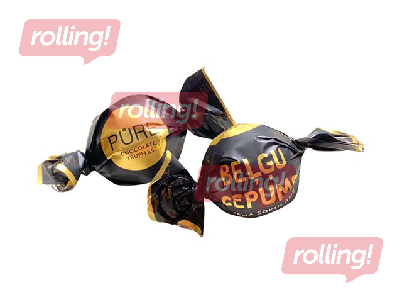 Piena šokolādes trifeles Pure Chocolate ar beļģu cepumu krēma pildījumu, 1kg