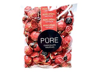 Šokolādes trifeles Pure Chocolate ar marcipāna krēma pildījumu, 500g