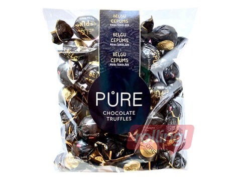 Piena šokolādes trifeles Pure Chocolate ar beļģu cepumu krēma pildījumu, 500g