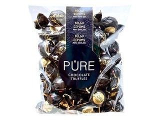 Pure Chocolate piimašokolaaditrühvlid Belgia küpsisekreemi täidisega, 500 g