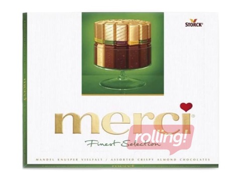Selection of chocolate with nuts Merci, 250g