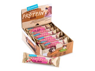 Batoniņš Skrīveru, proteīna, zemeņu, baltajā šokolādē, 45g