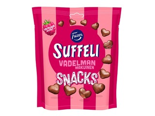 Кукурузный снек Fazer, Suffeli Snacks с вкусом малины, 140г