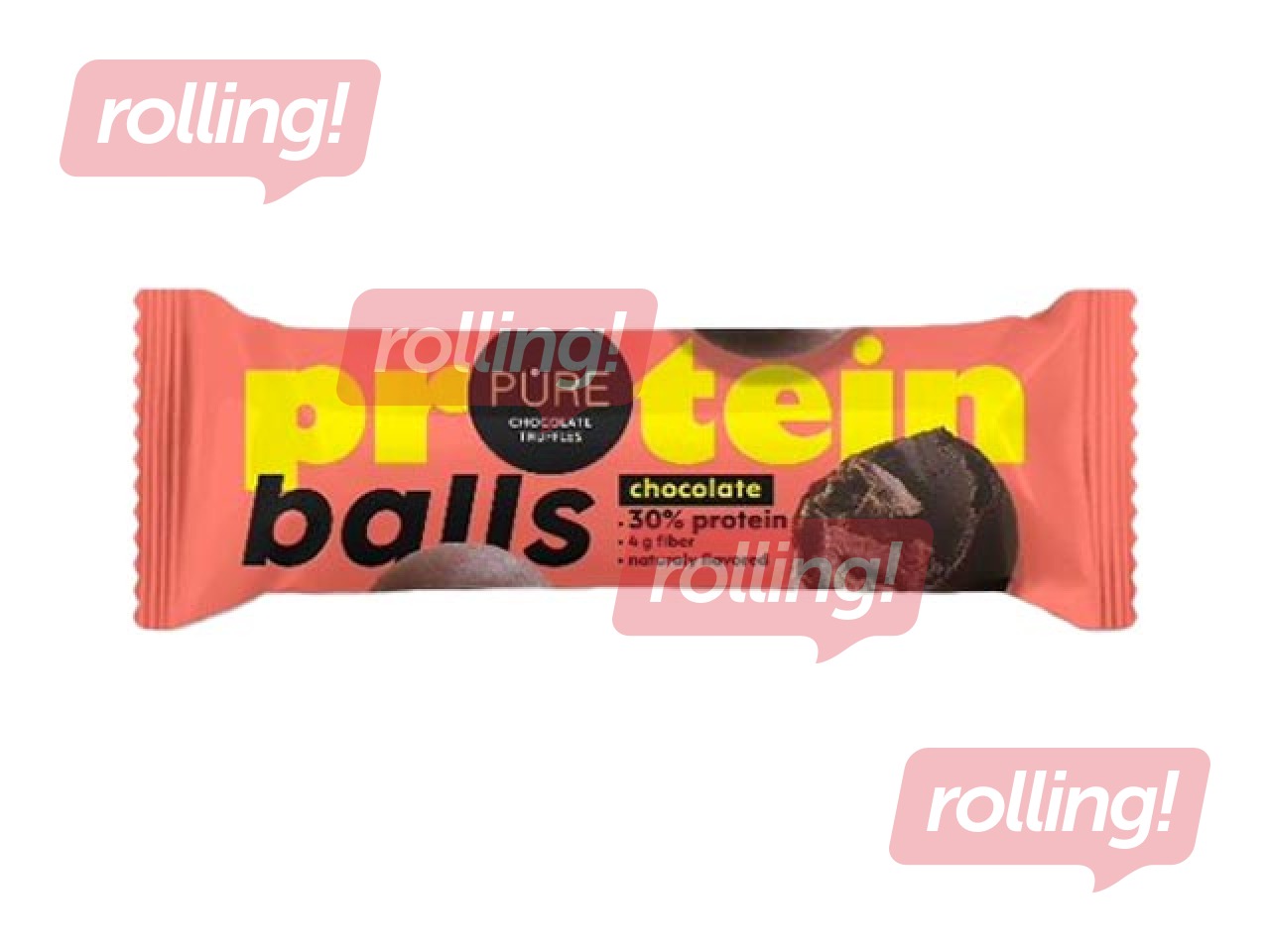 Šokolādes trifeles Pure Chocolate, ar proteīna šokolādes krēma pildījumu, 40g