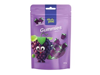 Gummy candies, MiniPixi, with grape flavour, 130g